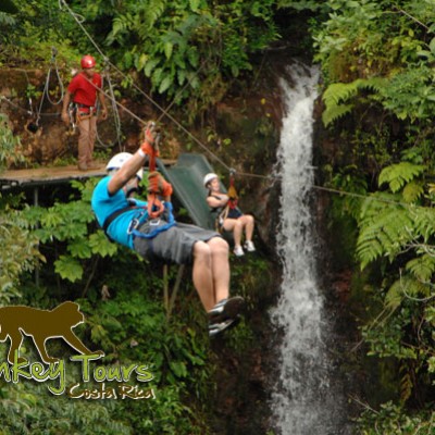 zip line tour waterfall